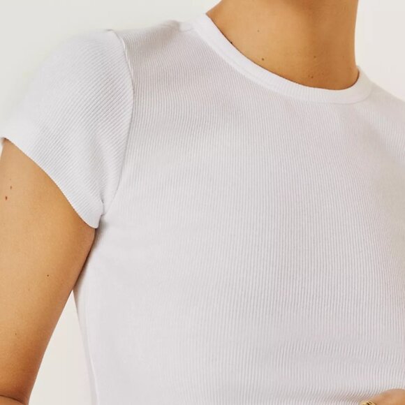 NWT The Blair Stretch Cotton Short-Sleeve Baby Tee by Maeve: Crop Edition MEDIUM - Picture 4 of 7